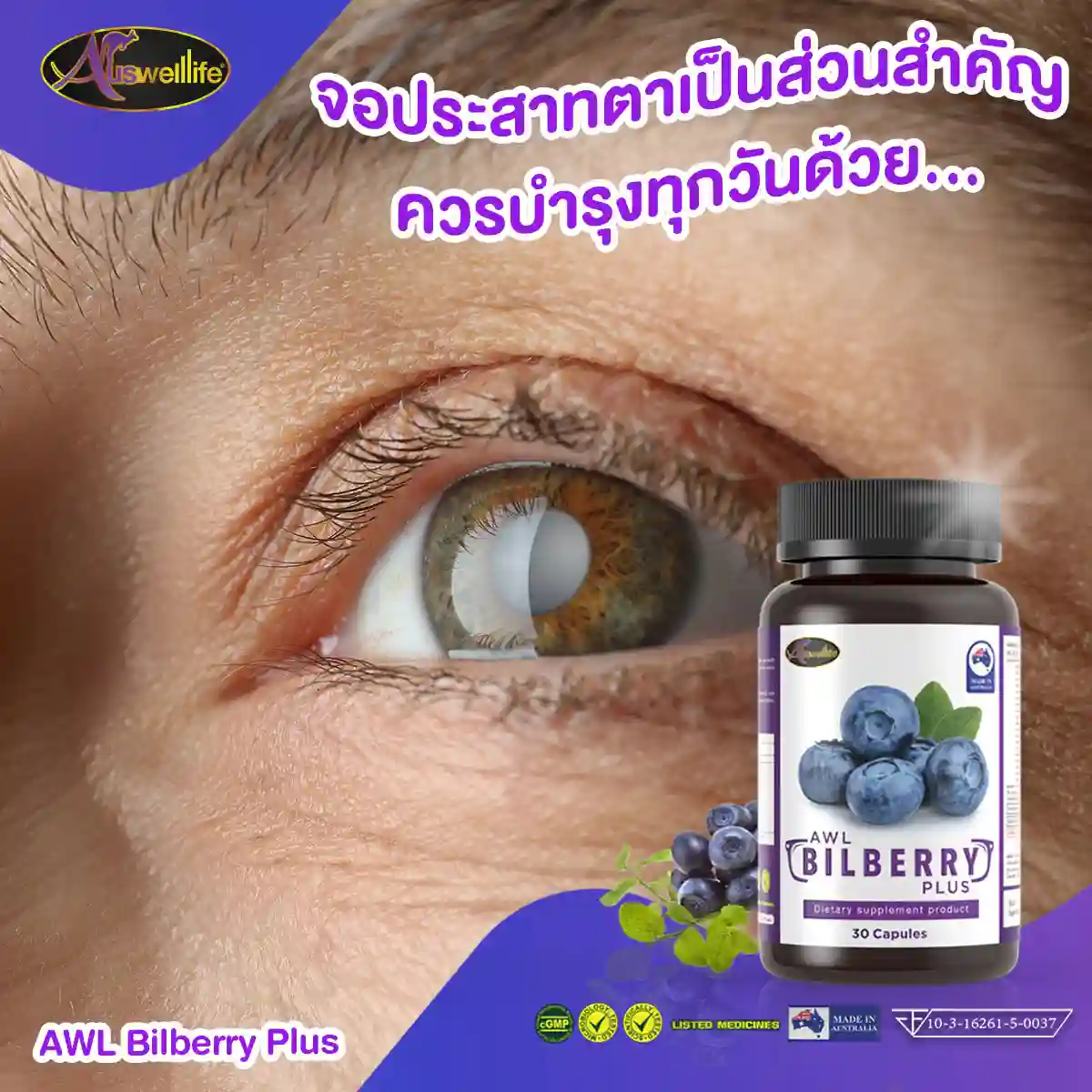 AWL Bilberry Plus 30 แคปซูล x 1 กระปุก - Image 4